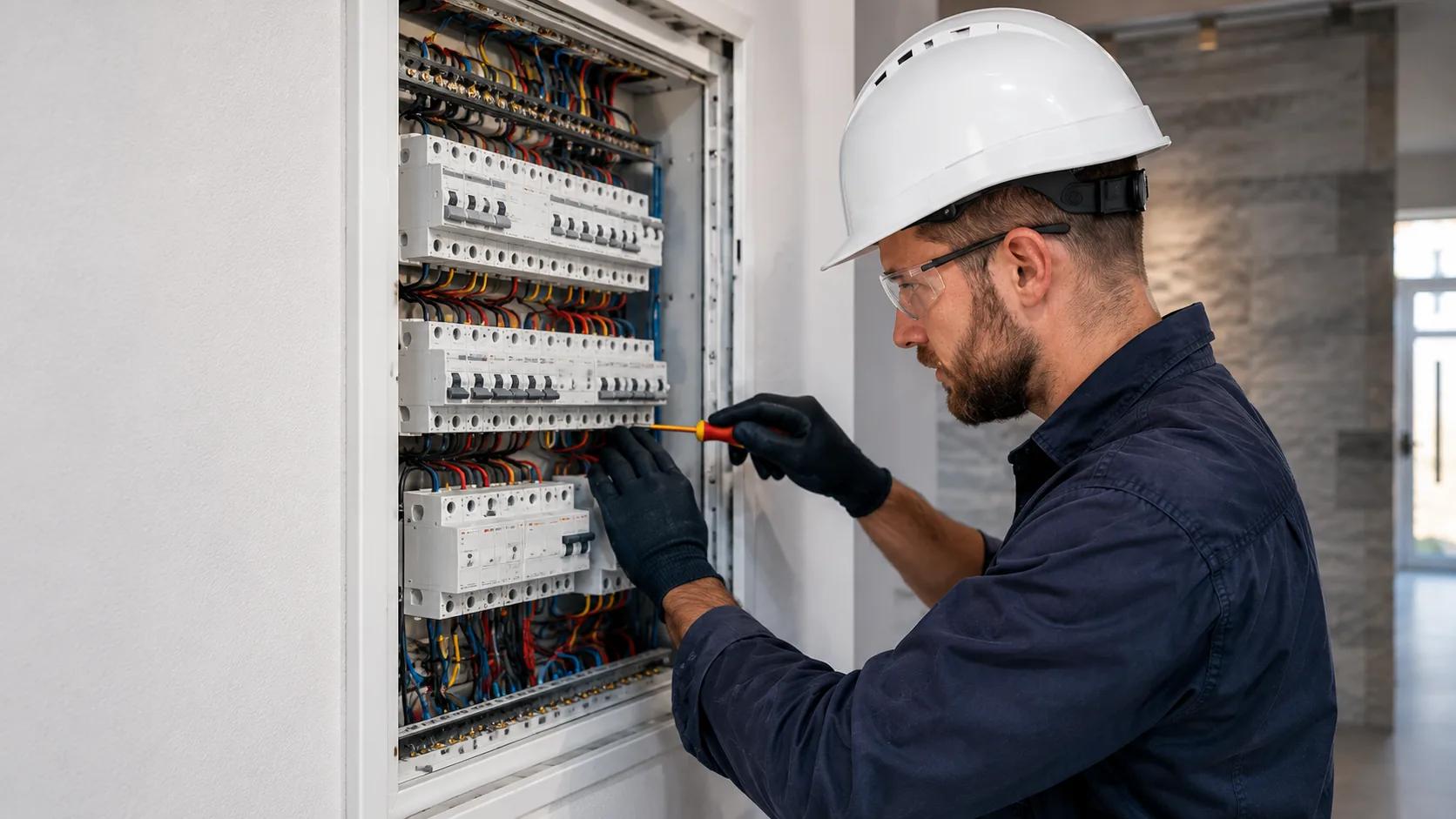 Electrovoltage electrician at work
